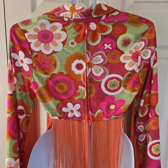 🌸 Boho Chic Floral & Fringe Crop Top - M 🌸 - Picture 10 of 16